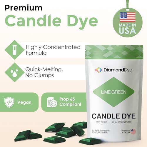 Lime Green Candle Dye Chips, Soy & Paraffin Candle Making, 10 Pack
