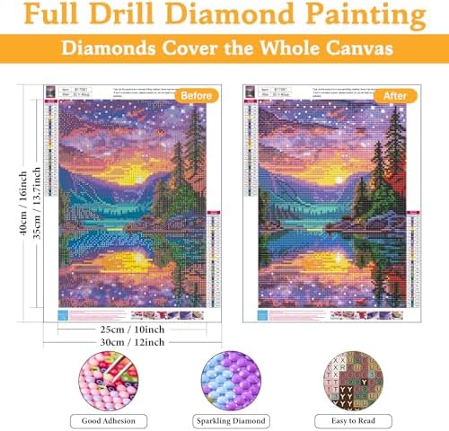 Diamond Art Kits for Adults & Beginners, Sunset Diamond Painting Kit