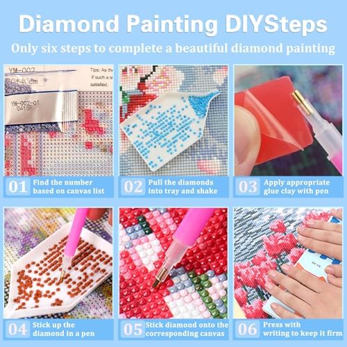 Reivworl Cat Diamond Art Kits for Adults, Cat Diamond Painting Kits, Gem Art Kit for Gifts and Home Interior Decor 12x16 Inch