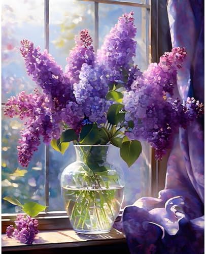 Arpilul Flowers Paint by Number for Adults-Paint by Numbers for Adults Beginner, Adult Paint by Number Kits on Canvas for Home Wall Art Decoration and Gifts 16x20Inch(Z-YH18)