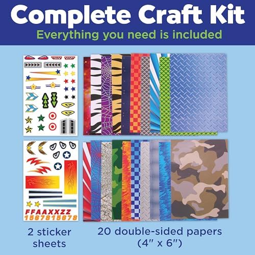 Creativity for Kids Paper Airplane Kit, Make 20 Airplanes