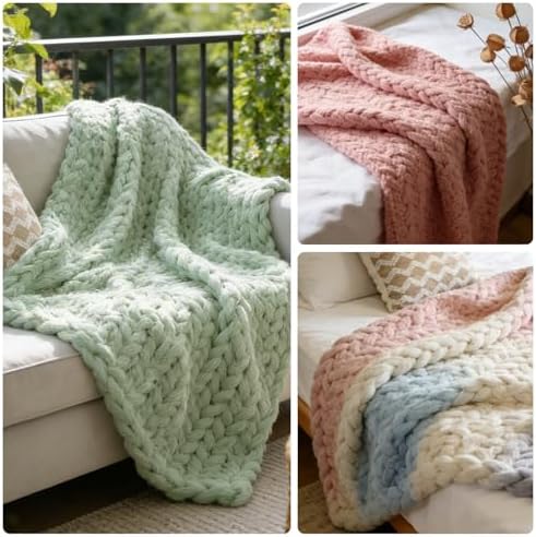 DR.OXXIER Chunky Yarn Loom, Expandable 30" Knitting Board for Blanket