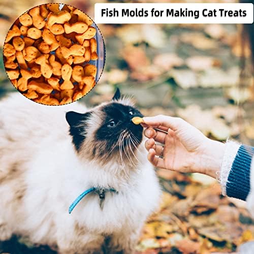Cat Treat Molds, 112 Cavities Mini Fish Shape Silicone Mold