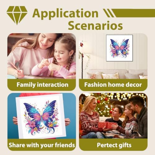 Butterfly Diamond Art Kits for Adults Special Shape Diamond Painting