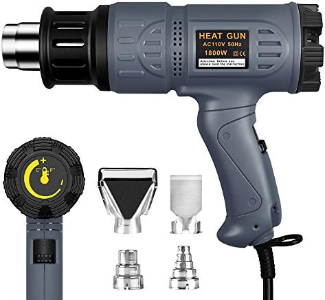 SEEKONE Heat Gun 1800W 122℉-1202℉ Variable Temp for Crafts, Removing Paint