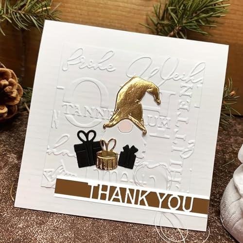 Lapoo Words Cutting Die for Scrapbooking - Durable, Cut Stencils for DIY Scrapbook Photo Album Decorative Paper Card, Card Making Supplies Party Wedding Decorations (Blessing Words 4.5 x 3.5 in)