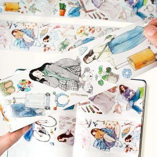 WT Pre-Cut Hello Weekend Wide Washi Tape, 1 Roll (70mm x 5m), Original Weekend Lifestyle Designs, Decorative Tape for Bible Journaling, Bullet Journals, Scrapbooks, Planners & DIY Craft Supplies