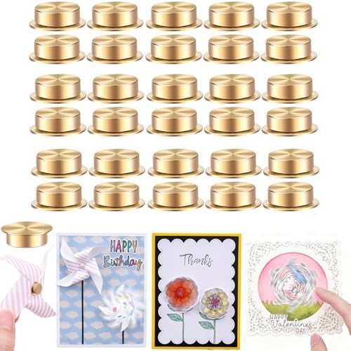 30 Pcs Mini Metal Rotating Bearings for Card Making, 360°Rotation Smooth Spin Mechanism Spinner for DIY Handmade Crafts Paper Cards Scrapbooking Jewelry Making Nail Arts Crafts Supplies Crafting Tool