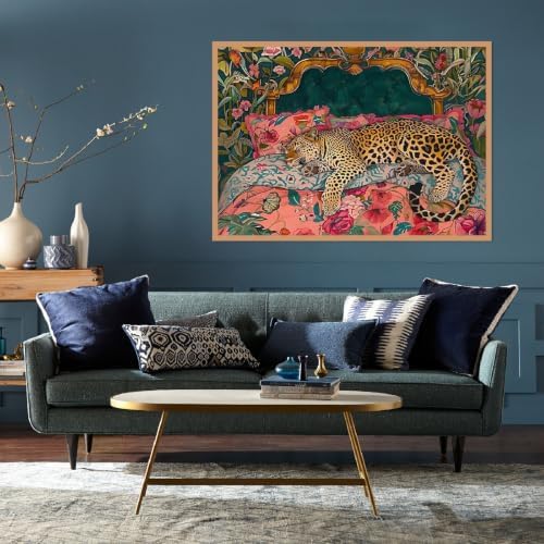 Cheetah Diamond Art Kits for Adults Diamond Painting Kits for Beginner DIY