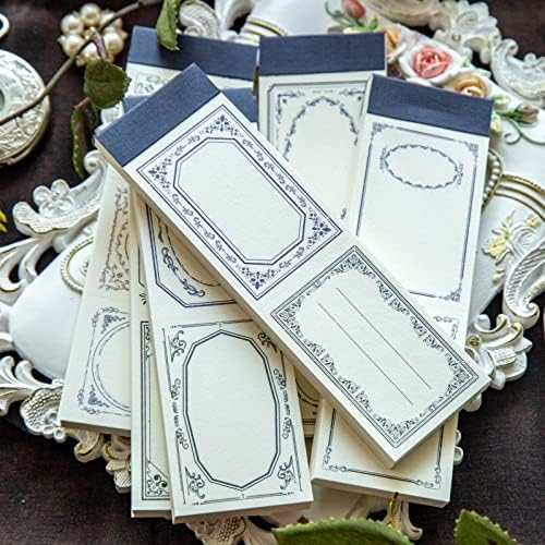 Alideco 400pcs Scrapbook Paper Vintage Message Notes Border Scrapbooking Paper for Journaling Supplies, Decorative Craft Paper for Junk Journals (baizhantingzhihua)