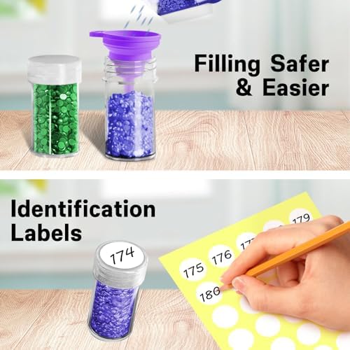 ZORETCO Diamond Painting Storage, 60 Containers Diamond Art Kits for Adults