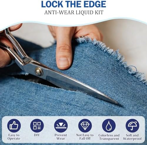 Fray Check for Fabric Clear, Washable Fabric Edge Sealer for Sewing