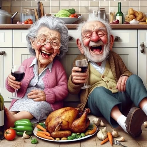 JYXSJYYD 5D DIY Happy Couple Diamond Art Kits for Adults13.8x13.8 inches