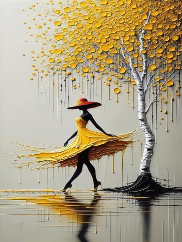 Diamond Art Kits for Adults,Abstract Lady Tree Diamond Painting Kit