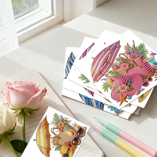 24 Pack Diamond Art Cards Surprise for Birthday & Daily Greetings