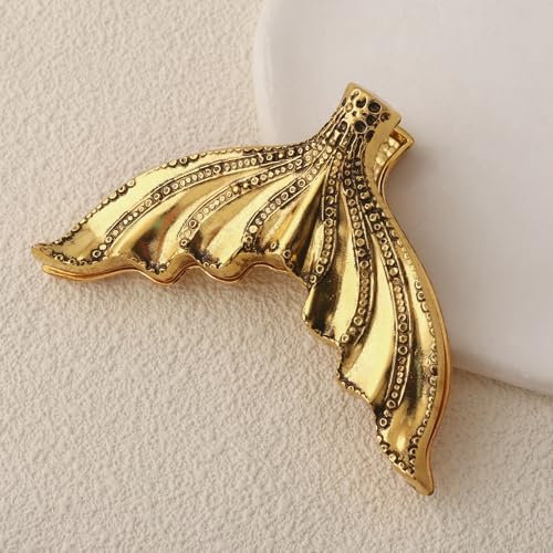 Vintage Crocodile Head Journal Clip - 3.4 Inch Heavy Duty Alligator Metal Book Clip Pin, Solid Decorative Bookmark Paper Organizer Notebook Holder Planner for Home Office Desk