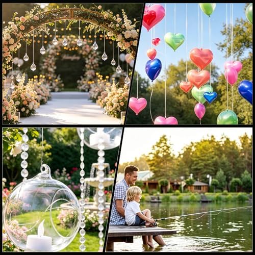 Anezus Fishing Wire for Hanging, Clear Fishing Line Invisible String Strong Monofilament Line for Hanging Decorations and Crafts