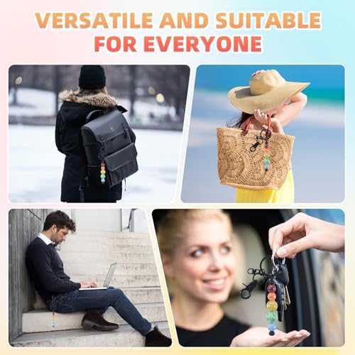24 Pcs Beadable Keychains Bars bulk - 12 Black DIY Metal Beaded Keychain Making Kit + 12 Bags Included, Bead Keychain Supplies,Blank Key Chain, Perfect for Women, Men, Mother's Day, Birthday Gift