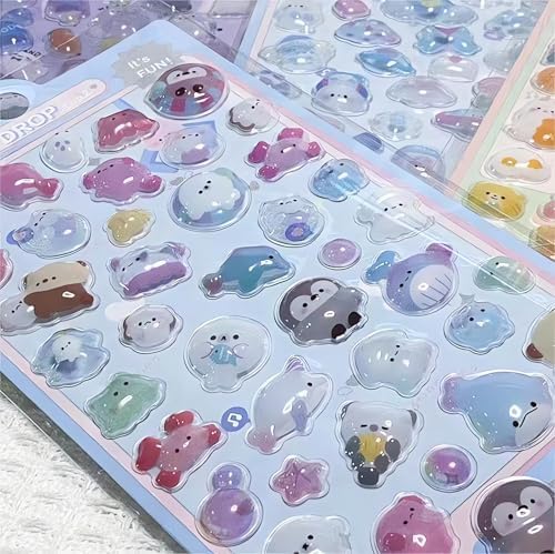 3D Puffy Stickers, Kawaii Decorative Stickers for Phone Case, Notebook, Scrapbooking (Style-2)