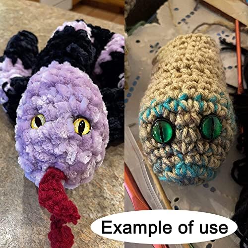 Julie Wang 40PCS 18MM Dragon Safety Eyes Animal Crafts Making Supplies for Adult Artist Model Enthusiast Amigurumi Crochet Project DIY with Washer 0.71inches