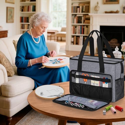 GMAK Embroidery Storage Bag, Embroidery Project Storage Carrying Tote Bag