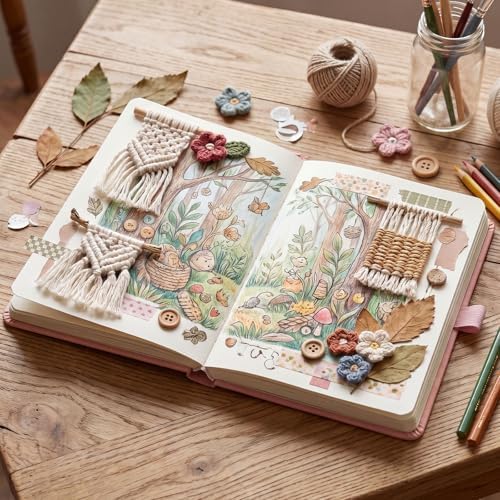 5" × 5" Pocket Sketchbook, 80 Sheets, 160gsm Small Sketch Book, Pink