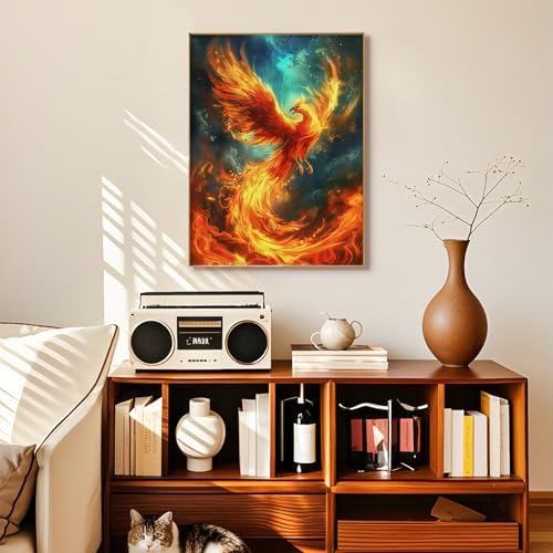 Diamond Art Kits for Adults, Phoenix Diamond Painting Kit, 12 x 16 Inch