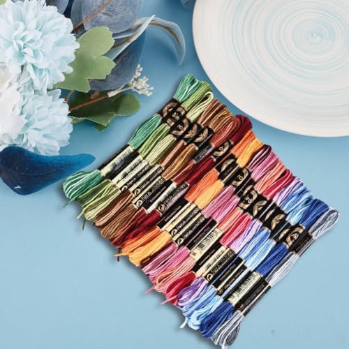 18 Skeins 6 Strands Variegated Embroidery Floss Thread for Sewing