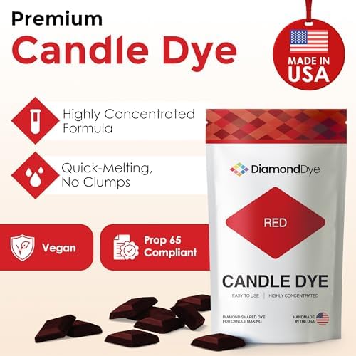 Red Candle Dye Chips, Soy & Paraffin Candle Making, 25 Pack