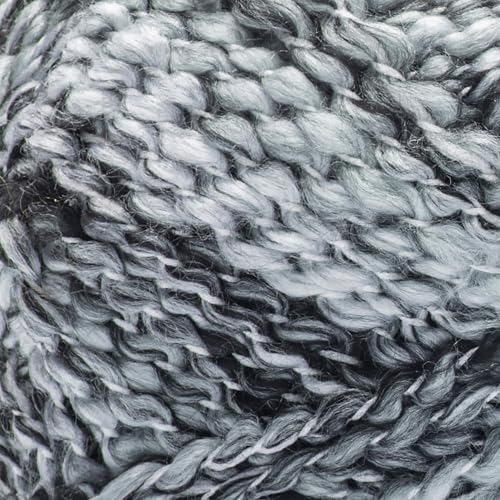 Loops & Threads Textured Twist Yarn - Yarn for Knitting, Crochet, Weaving, and Arts & Crafts - Charcoal, Acrylic Blend, 6 oz
