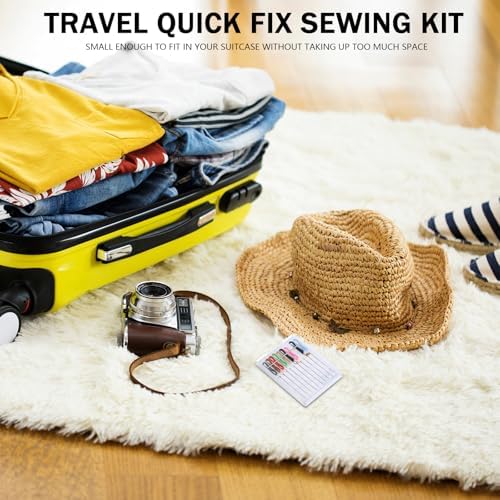MTLEE 14 Boxes 140 Pieces Quick Fix Sewing Kit, Easy Pre Threaded Needle
