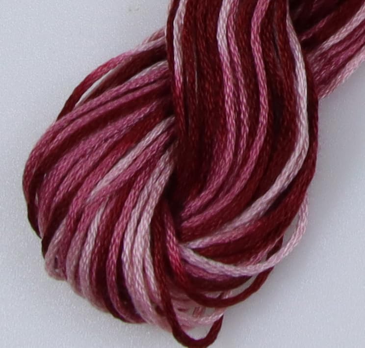 KCS Big skeins of 25 Meters Size 25 Color Variegated Cross Stitch Stranded Threads,6 skeins,99