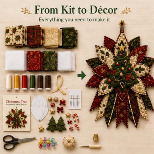 Beginner-Friendly Oversized Christmas Character Quilted Door Hanger