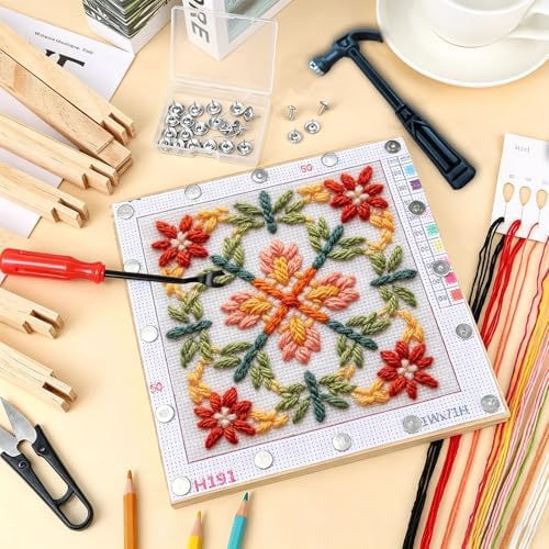 8 Sizes 16Pcs Wooden Canvas Stretcher Bars Set for Cross Stitch Quilting