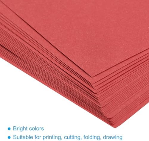 MECCANIXITY 50 Sheets Origami Paper Double Sided Bright Red 6x6 Inch Square Sheet for Art Craft Project, Beginners, Gifts Decor