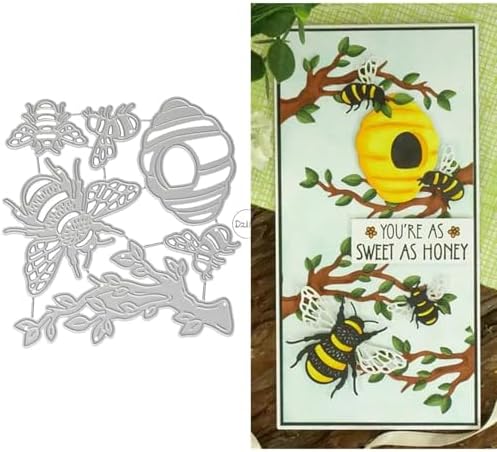 Bees Tree Branches Beehive Metal Cutting Dies for Card Making