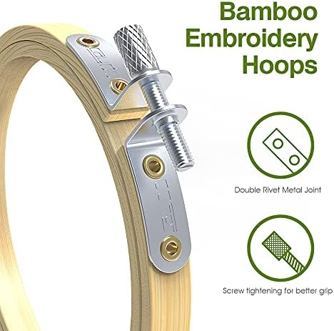 Caydo 6 Pieces Embroidery Hoop Set, 4 inch to 10 inch
