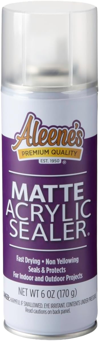Aleene's Spray Finish 6oz Acrylic Sealer, 6 Ounce (Pack of 1), Clear-Matte
