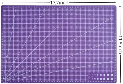 New A3 Double Side Craft Cutting Mat Cutting Board Sewing Pad Artist Carving Tools Handmade Crafts DIY Props (Purple)