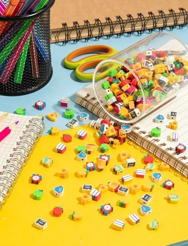 200 Pcs Back to School Polymer Clay Beads, Jewelry Making Teacher Beads