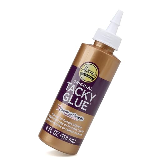 All-Purpose Tacky Glue – Premium Adhesive for Crafts, Jewelry, and Household Repairs – Original 4 Oz. (1 Bottle)