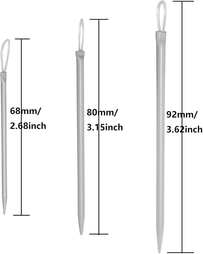 Zuoyou 6 Pcs Nylon Thread Rope Threader Yarn Thread Large Eye Wool Needle Threader Weave Knitting Needle Yarn Sewing Needle Sweater Needle Knitting Tool