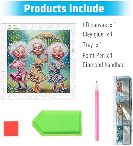 Diamond Painting Kits for Adults, The Elderly Performers Pattern Design Special Shape Diamond Art Kits for Beginners, DIY Diamonds Paintings Art for Home Wall Decor Gift