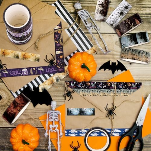 Halloween Washi Tape Set 20 Rolls Witches Themed Decorative Tapes
