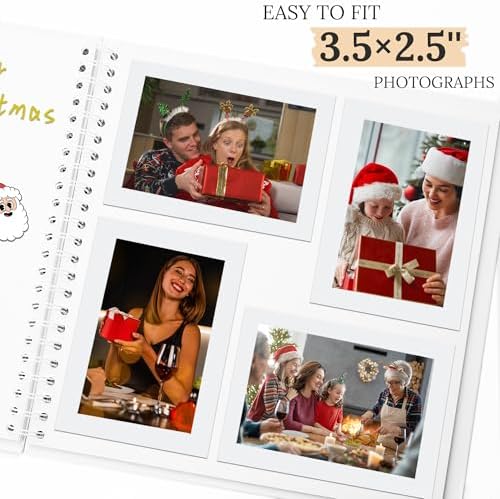 Scrapbook Photo Album 7"x7" 20 Sheets 40 Pages Hardcover Kraft Paper Khaki