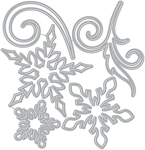 Hero Arts DI915 Fancy Dies, Large Snowflakes and Swirls