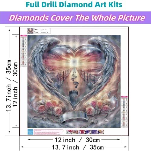 Diamond Painting Kits for Adults,Angel's Loving Wings Diamond Art Kits