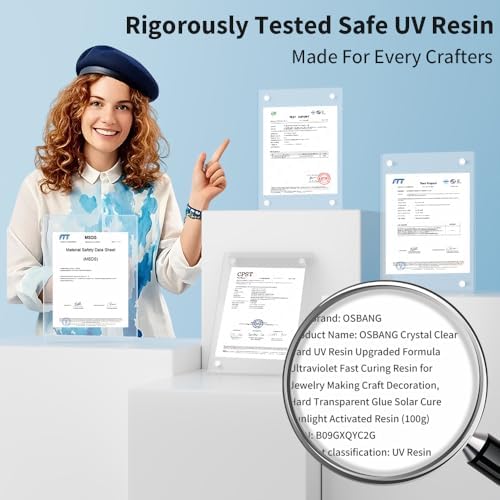 Crystal Clear Hard UV Resin Upgraded Formula Ultraviolet Fast Curing for Jewelry Making Craft Decoration Hard Transparent Glue Solar Cure Sunlight Activated Resin Casting & Coating (200g)