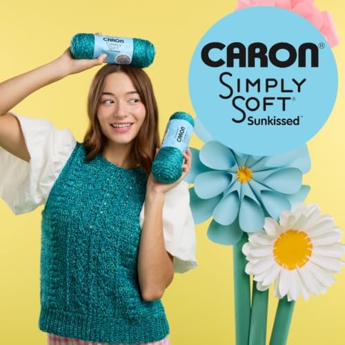 Caron Simply Soft Sunkissed Yarn for Crocheting, Fig Tonal, 3-Pack