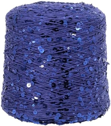 ECYC Ltd 153 Yards Cotton Sequin Yarn, Sparkle Sequin Thread for Knitting & Crocheting, DIY Craft Projects